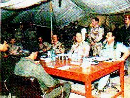 Gen Schwarzkopf and Iraqi Generals at Ceasefire Talks